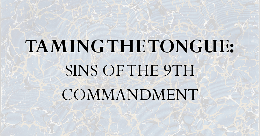 taming the tongue sins of the 9th commandment