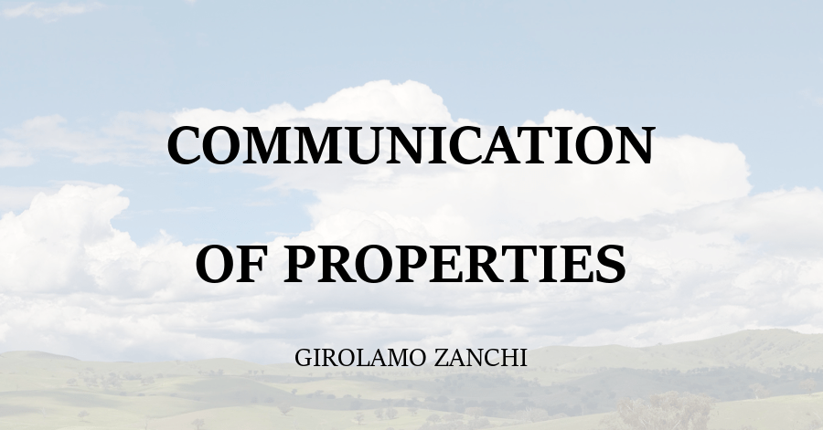 Communication of Properties